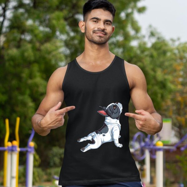 Linocasa– French Bulldog Yoga Namaste Tank Top - Image 3