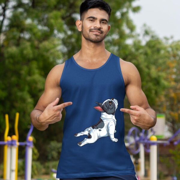 Linocasa– French Bulldog Yoga Namaste Tank Top - Image 4