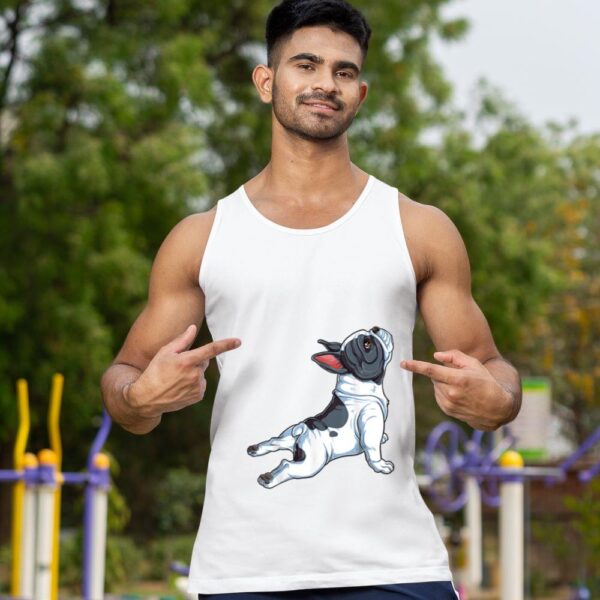 Linocasa– French Bulldog Yoga Namaste Tank Top - Image 5