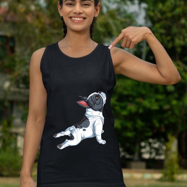 Linocasa– French Bulldog Yoga Namaste Tank Top - Image 6