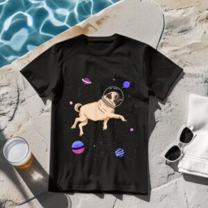Linocasa– Omnisexual Pug In Space T-Shirt
