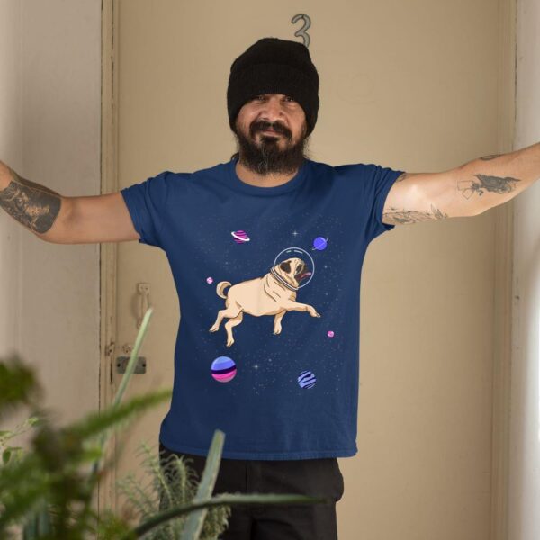 Linocasa– Omnisexual Pug In Space T-Shirt - Image 4