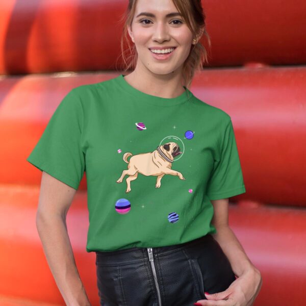 Linocasa– Omnisexual Pug In Space T-Shirt - Image 7