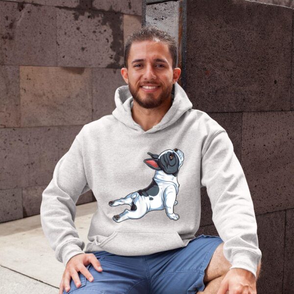 Linocasa– French Bulldog Yoga Namaste Hoodie - Image 5