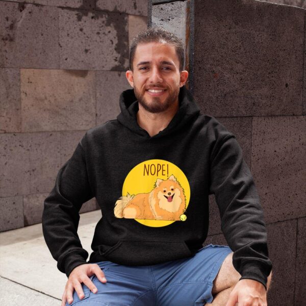 Linocasa– Nope Lazy Pomeranian Dog Hoodie - Image 3