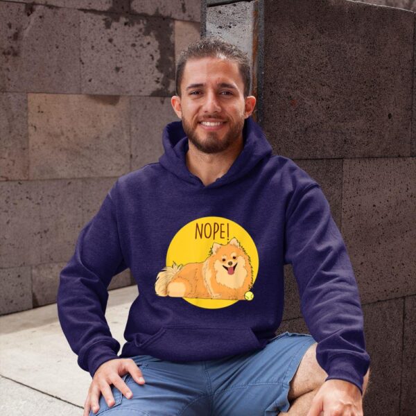 Linocasa– Nope Lazy Pomeranian Dog Hoodie - Image 4