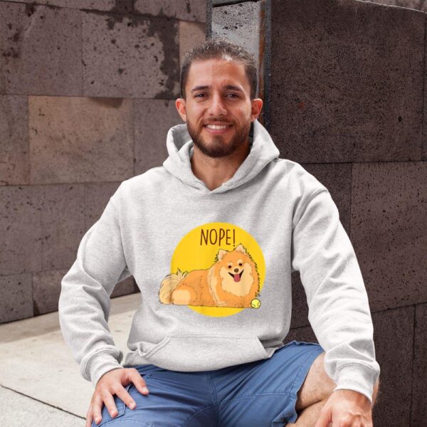 Linocasa– Nope Lazy Pomeranian Dog Hoodie - Image 5