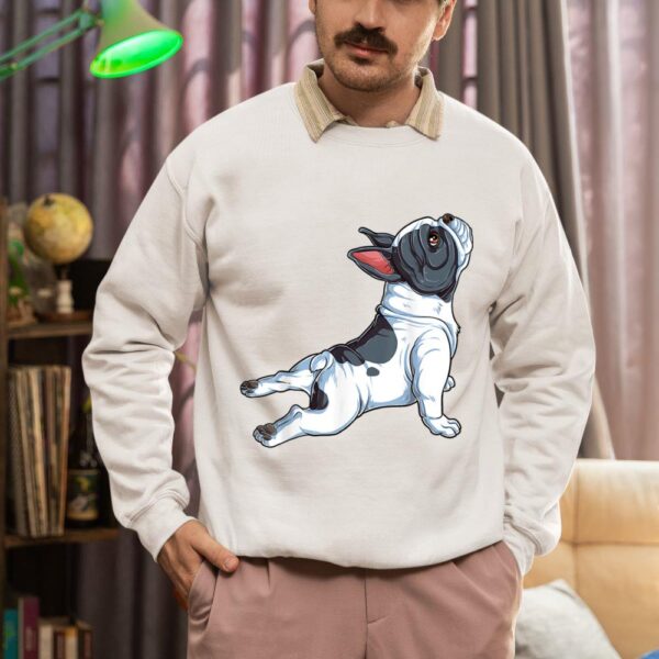 Linocasa– French Bulldog Yoga Namaste Sweatshirt - Image 5