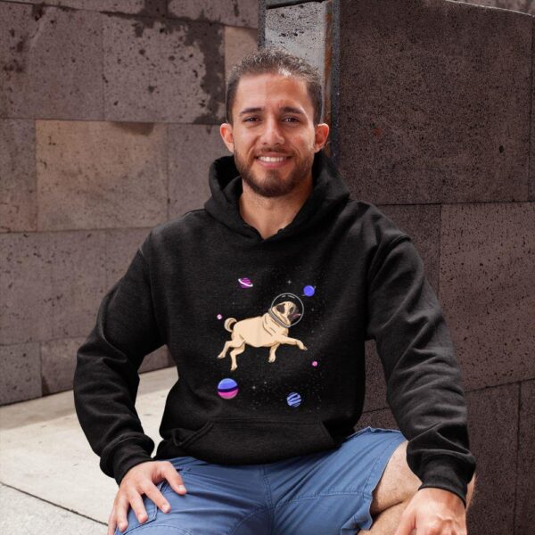 Linocasa– Omnisexual Pug In Space Hoodie - Image 3