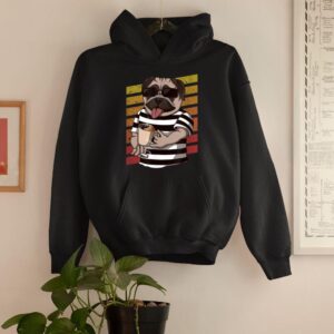 Linocasa– Pug Dog Drinking Coffee Hoodie