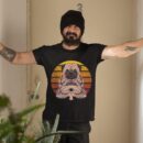 Linocasa– Retro Yoga Dog Pug Sunset T-Shirt