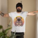 Linocasa– Retro Yoga Dog Pug Sunset T-Shirt