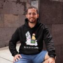 Linocasa– Pug Riding Llama Christmas Hoodie