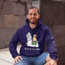 Linocasa– Pug Riding Llama Christmas Hoodie