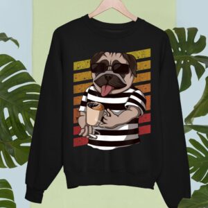 Linocasa– Pug Dog Drinking Coffee Sweatshirt