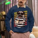 Linocasa– Pug Dog Drinking Coffee Sweatshirt