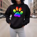 Linocasa– Rainbow Paw Print Dog Paw LGBT Pride Hoodie