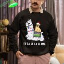 Linocasa– Pug Riding Llama Christmas Sweatshirt