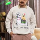 Linocasa– Pug Riding Llama Christmas Sweatshirt