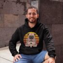 Linocasa– Retro Yoga Dog Pug Sunset Hoodie