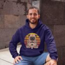 Linocasa– Retro Yoga Dog Pug Sunset Hoodie