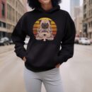 Linocasa– Retro Yoga Dog Pug Sunset Hoodie