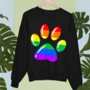 Linocasa– Rainbow Paw Print Dog Paw LGBT Pride Sweatshirt