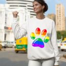 Linocasa– Rainbow Paw Print Dog Paw LGBT Pride Sweatshirt