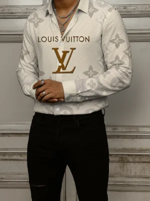 LOUIS VUITTON Long Sleeve Button Down Shirt Limited For Men DC-CCY-26072502