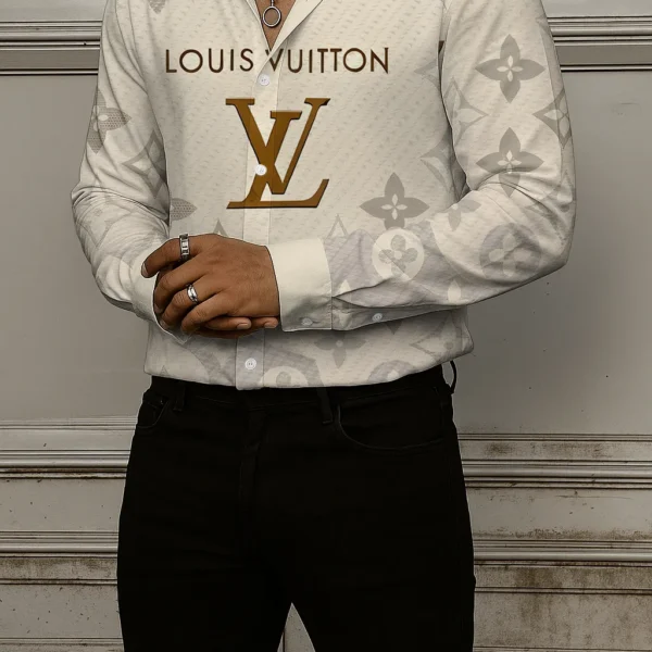 LOUIS VUITTON Long Sleeve Button Down Shirt Limited For Men DC-CCY-26072502