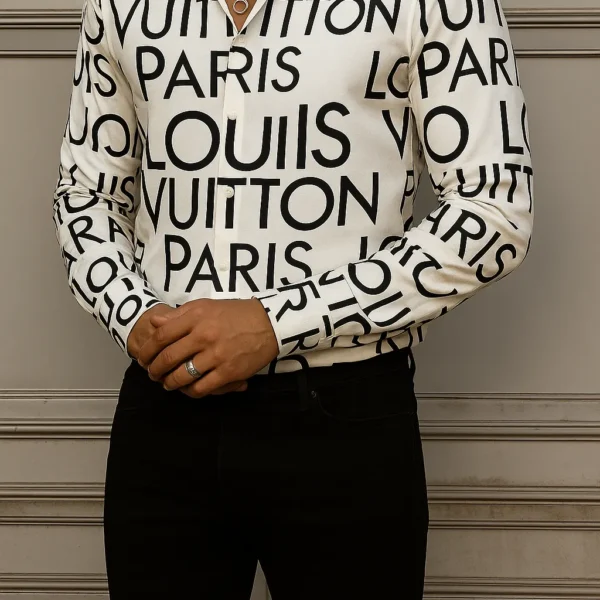 LOUIS VUITTON Long Sleeve Button Down Shirt Limited For Men DC-CCY-24072534