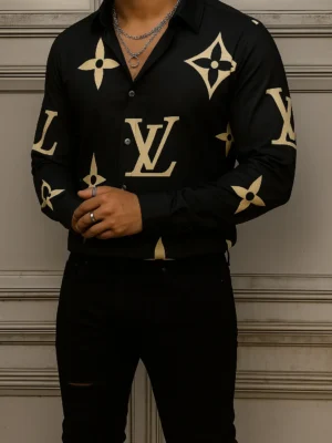 LOUIS VUITTON Long Sleeve Button Down Shirt Limited For Men DC-CCY-24072512