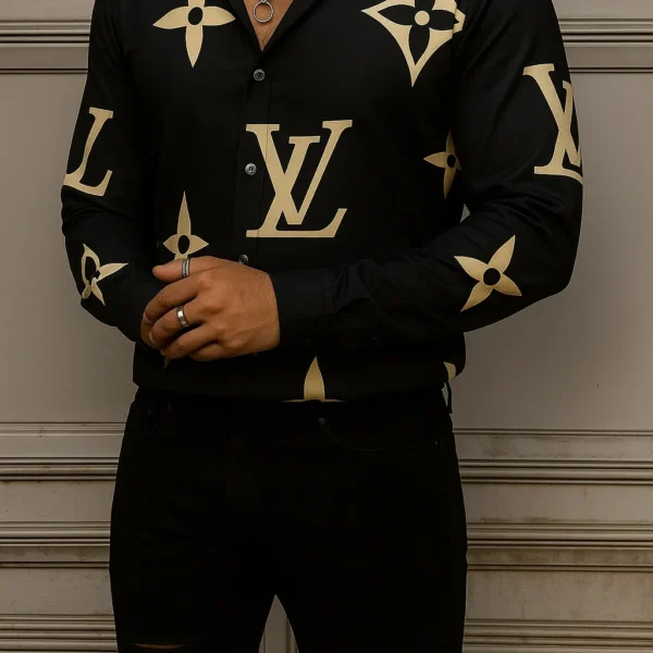 LOUIS VUITTON Long Sleeve Button Down Shirt Limited For Men DC-CCY-24072512