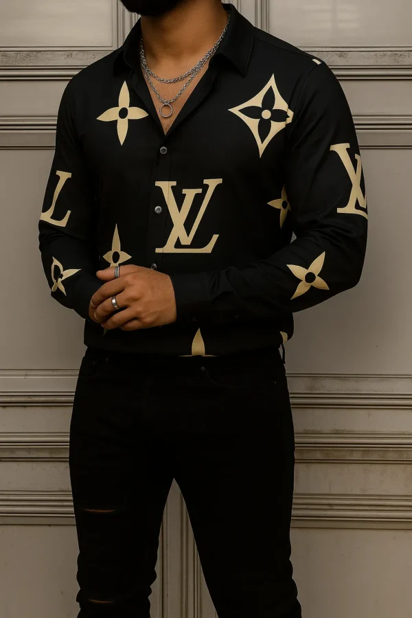LOUIS VUITTON Long Sleeve Button Down Shirt Limited For Men DC-CCY-24072512