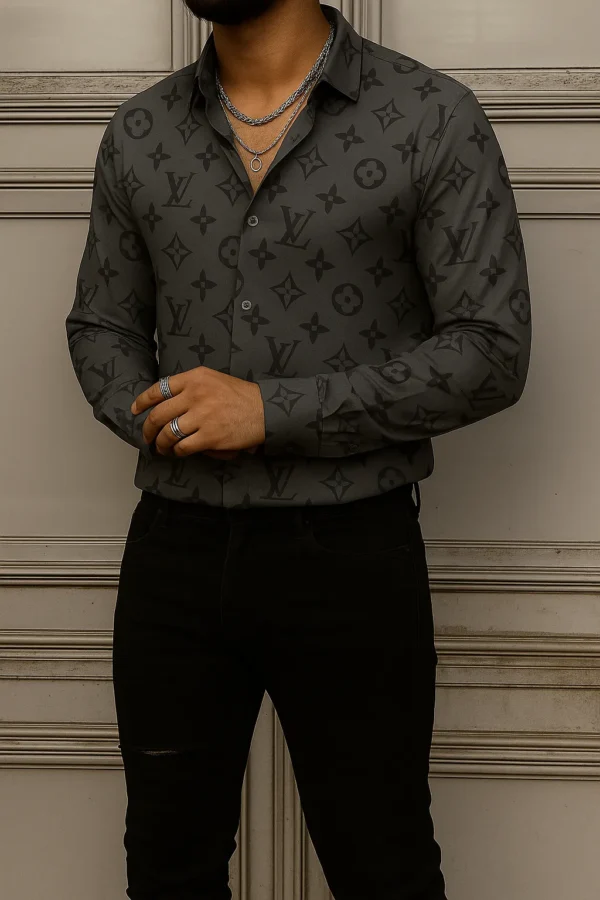 LOUIS VUITTON Long Sleeve Button Down Shirt Limited For Men DC-CCY-24072511
