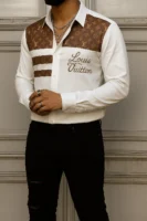 LOUIS VUITTON Long Sleeve Button Down Shirt Limited For Men DC-CCY-24072513