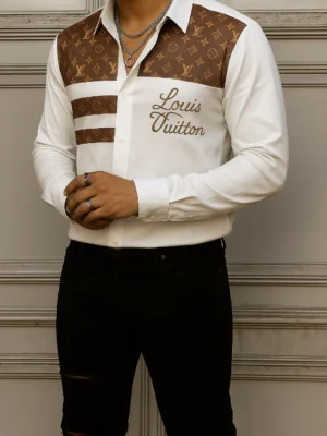 LOUIS VUITTON Long Sleeve Button Down Shirt Limited For Men DC-CCY-24072513