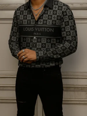 LOUIS VUITTON Long Sleeve Button Down Shirt Limited For Men DC-CCY-26072501