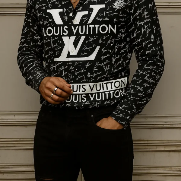 LOUIS VUITTON Long Sleeve Button Down Shirt Limited For Men DC-CCY-24072531