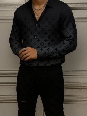 LOUIS VUITTON Long Sleeve Button Down Shirt Limited For Men DC-CCY-24072535