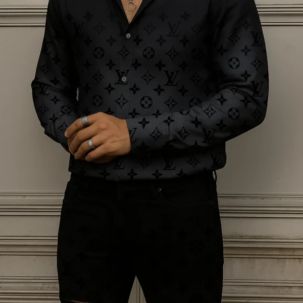 LOUIS VUITTON Long Sleeve Button Down Shirt Limited For Men DC-CCY-24072535