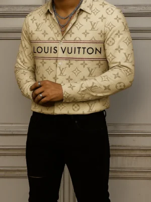 LOUIS VUITTON Long Sleeve Button Down Shirt Limited For Men DC-CCY-26072505