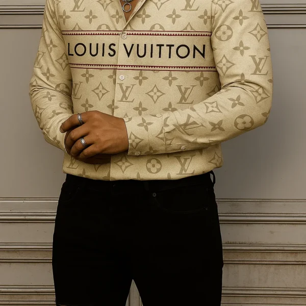 LOUIS VUITTON Long Sleeve Button Down Shirt Limited For Men DC-CCY-26072505