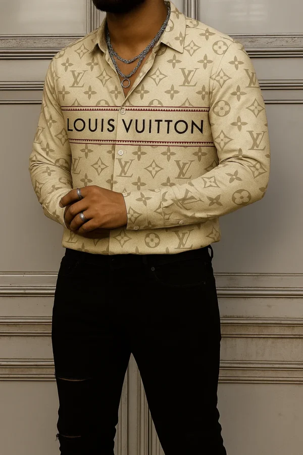 LOUIS VUITTON Long Sleeve Button Down Shirt Limited For Men DC-CCY-26072505