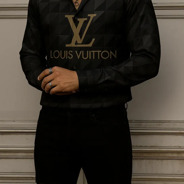 LOUIS VUITTON Long Sleeve Button Down Shirt Limited For Men DC-CCY-26072503