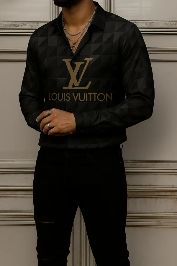 LOUIS VUITTON Long Sleeve Button Down Shirt Limited For Men DC-CCY-26072503