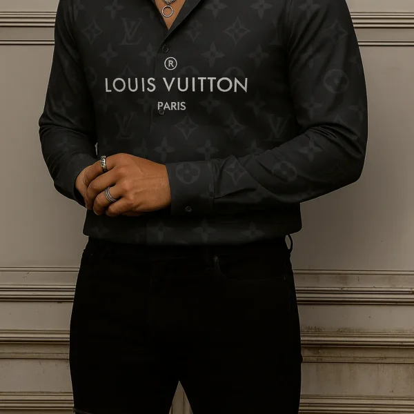 LOUIS VUITTON Long Sleeve Button Down Shirt Limited For Men DC-CCY-26072508