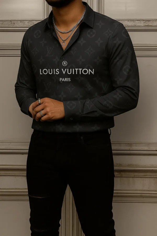 LOUIS VUITTON Long Sleeve Button Down Shirt Limited For Men DC-CCY-26072508