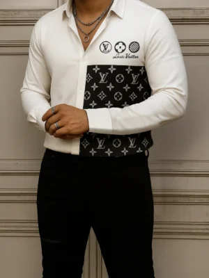 LOUIS VUITTON Long Sleeve Button Down Shirt Limited For Men DC-CCY-24072515