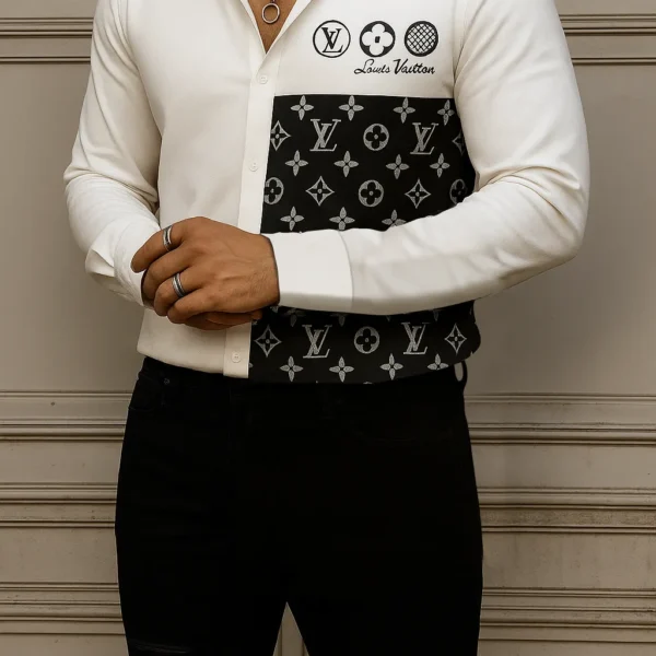 LOUIS VUITTON Long Sleeve Button Down Shirt Limited For Men DC-CCY-24072515